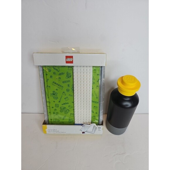 Lego Stationery Journal  Hardback w/ Building Band & Lego Water Bottle SET NEW - Picture 2 of 16